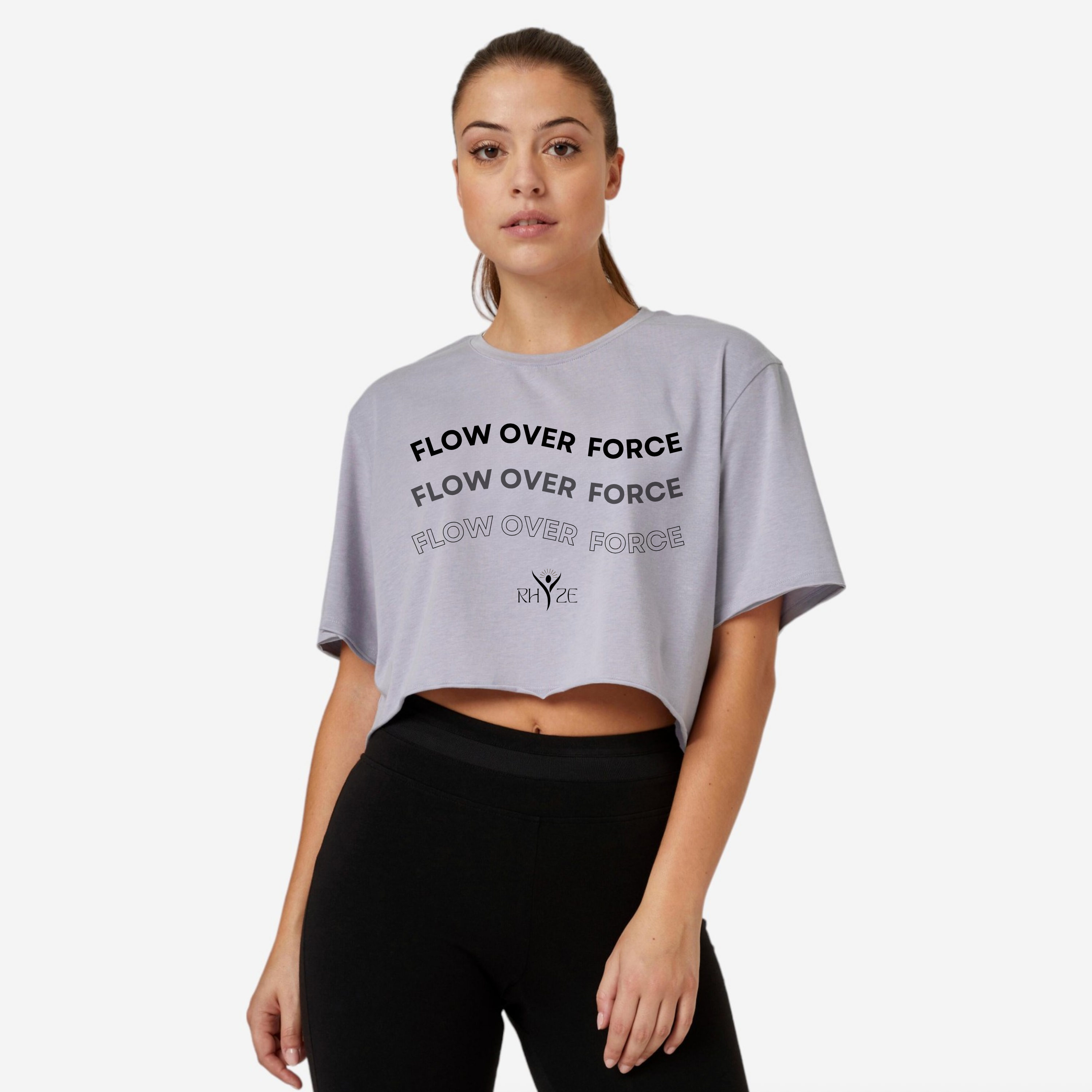 Flow Over Force Cropped Tee (Grey)